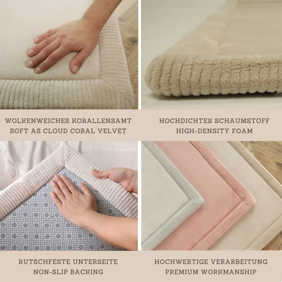 Detský koberec Floral pre bezpečné a pohodlné hranie.