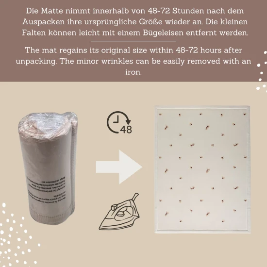 Detský koberec Floral pre bezpečné a pohodlné hranie.