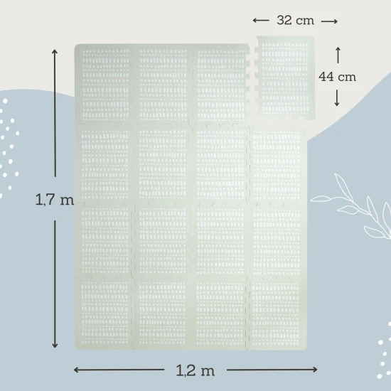 Hravá a pohodlná puzzle podložka na hranie a lezenie.