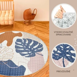 Hracia podložka prešívaná Boho Leaves 1.5 m