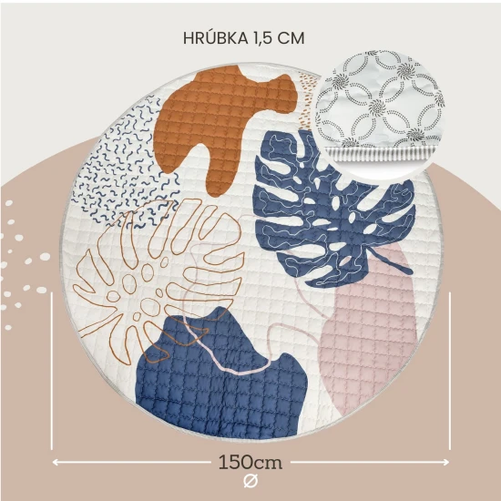 Štýlová a praktická podložka na hranie doma aj vonku.