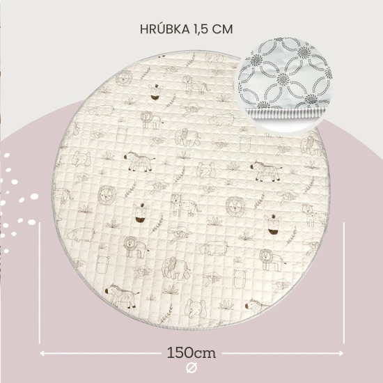 Štýlová a praktická podložka na hranie doma aj vonku.