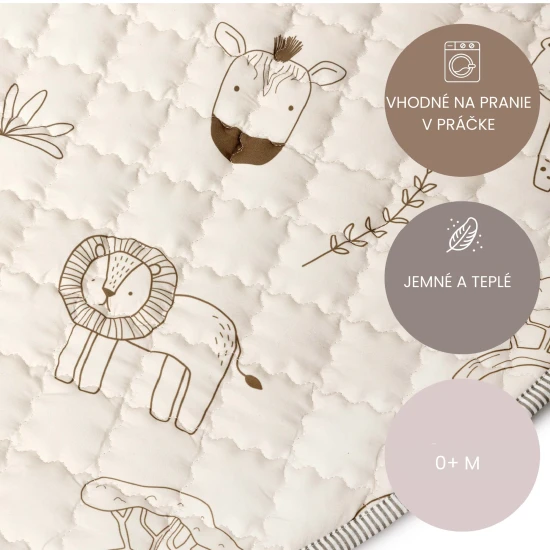 Štýlová a praktická podložka na hranie doma aj vonku.