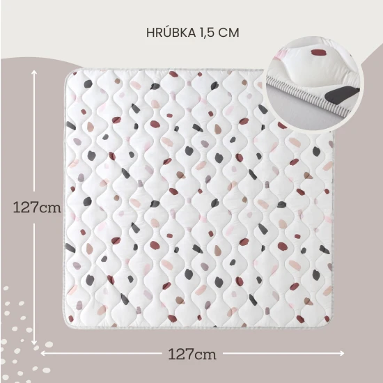 Štýlová a praktická podložka na hranie doma aj vonku.