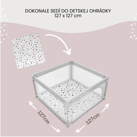 Štýlová a praktická podložka na hranie doma aj vonku.