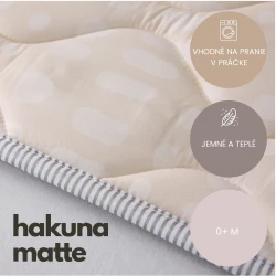 Hracia podložka prešívaná Hygge beige 1.27 x 1.27 m