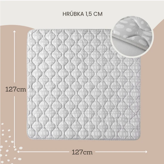 Štýlová a praktická podložka na hranie doma aj vonku.