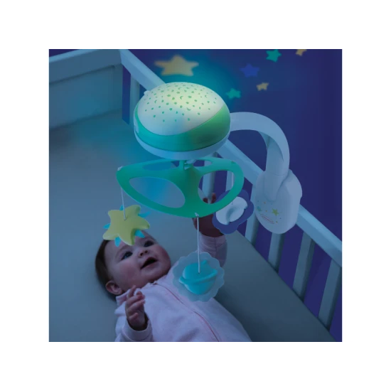 Infantino Hudobný kolotoč s projekciou 3v1 zelený