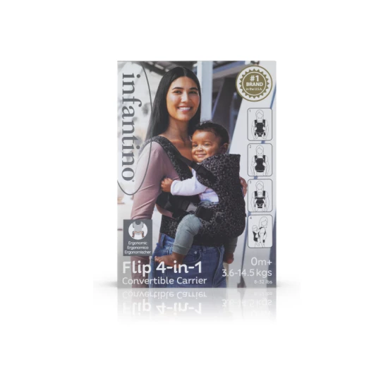 Infantino Nosič Flip 4v1 Convertible Leopard Black