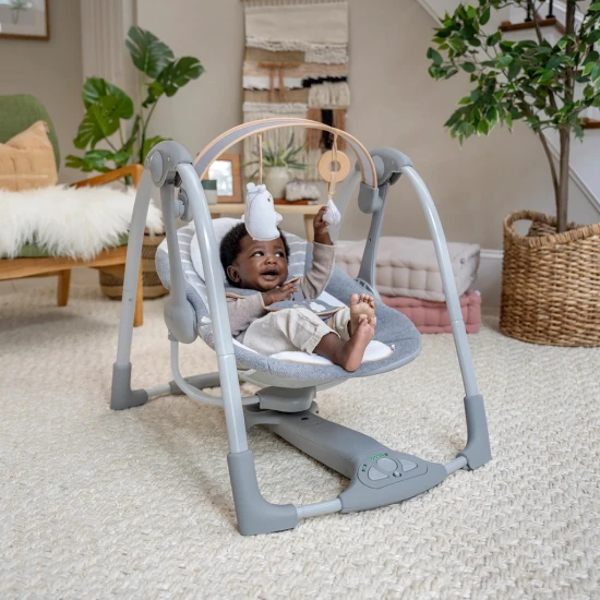 Hojdačka konvertibilná cestovná s melódiou Bella Teddy™ 0m+ do 9kg Ingenuity 11023-2