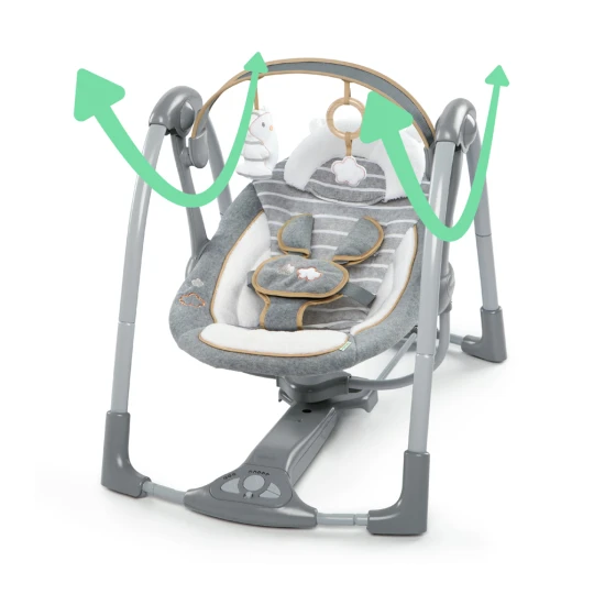 Hojdačka konvertibilná cestovná s melódiou Bella Teddy™ 0m+ do 9kg Ingenuity 11023-2