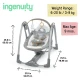 Hojdačka konvertibilná cestovná s melódiou Bella Teddy™ 0m+ do 9kg Ingenuity 11023-2