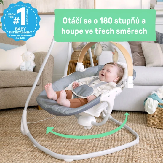 Hojdačka pohupujúca hudobná Parker™ 0m+, do 9kg Ingenuity 16926-1