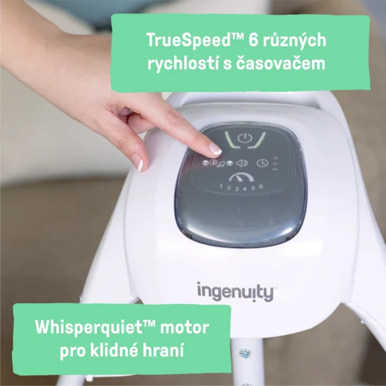Hojdačka pohupujúca hudobná Parker™ 0m+, do 9kg Ingenuity 16926-1