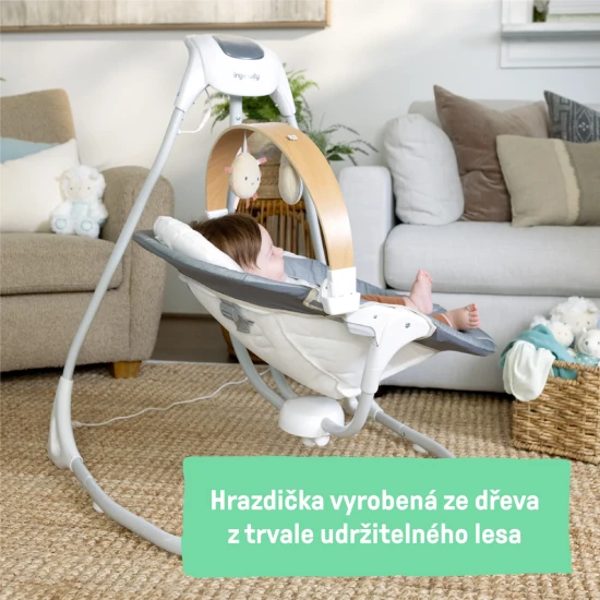 Hojdačka pohupujúca hudobná Parker™ 0m+, do 9kg Ingenuity 16926-1