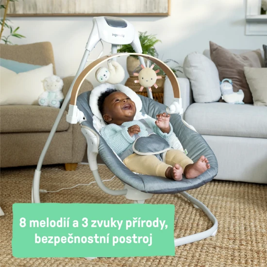 Hojdačka pohupujúca hudobná Parker™ 0m+, do 9kg Ingenuity 16926-1