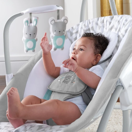 Hojdačka veľká s vibrujúcim húpatkom a melódiou USB 2v1 Raylan 0m+ do 9 kg Ingenuity 11791-1