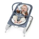 Lehátko masážne vibrujúce s melódiou Happy Belly™ Rock-to-Bounce Chambray 0m+ do 9kg Ingenuity 16854-2