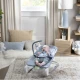 Lehátko masážne vibrujúce s melódiou Happy Belly™ Rock-to-Bounce Chambray 0m+ do 9kg Ingenuity 16854-2