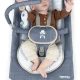 Lehátko masážne vibrujúce s melódiou Happy Belly™ Rock-to-Bounce Chambray 0m+ do 9kg Ingenuity 16854-2