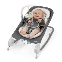 Lehátko masážne vibrujúce s melódiou Happy Belly™ Rock-to-Bounce Parker™ 0m+ do 9kg