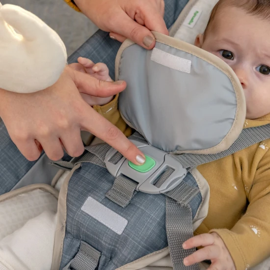 Lehátko masážne vibrujúce s melódiou Happy Belly™ Rock-to-Bounce Parker™ 0m+ do 9kg Ingenuity 16853-2