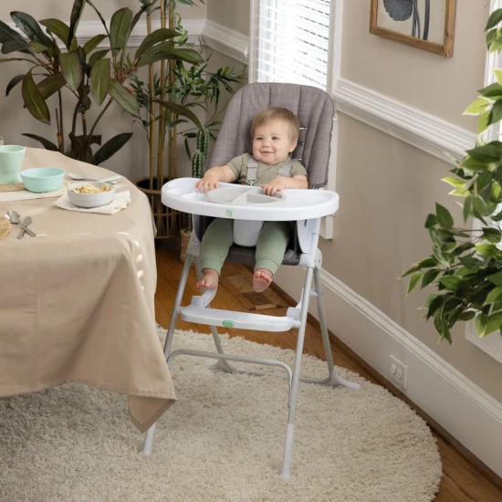 Stolička jedálenská skladacia Sun Valley™ Grey 6m+ do 15 kg Ingenuity 16990-1