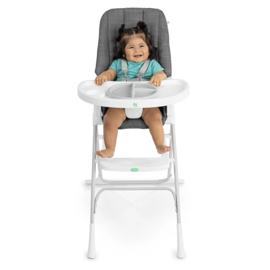 Stolička jedálenská skladacia Sun Valley™ Grey 6m+ do 15 kg Ingenuity 16990-1