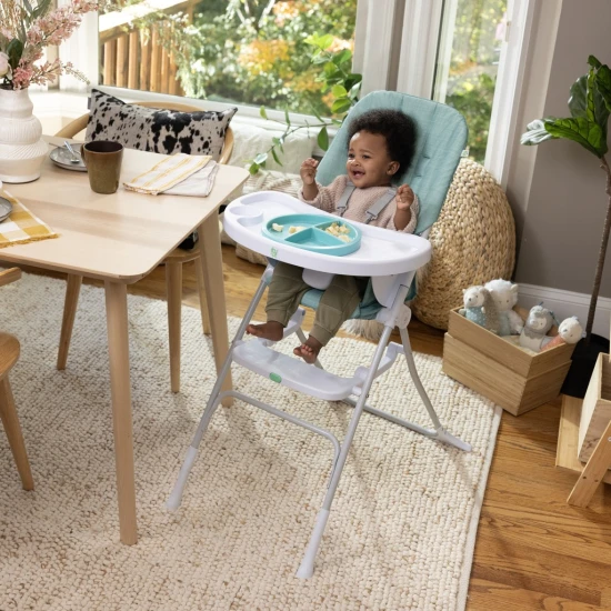 Stolička jedálenská skladacia Sun Valley™ Teal 6m+ do 15 kg Ingenuity 16872-1