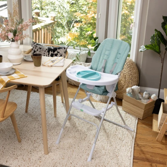 Stolička jedálenská skladacia Sun Valley™ Teal 6m+ do 15 kg Ingenuity 16872-1