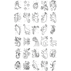 Doplnkové karty Kidydraw mini Galaxia a dinosaury