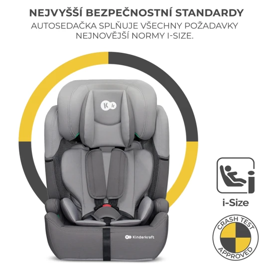 Autosedačka Comfort up i-size grey (76-150 cm) Kinderkraft KCCOUP02GRY0000