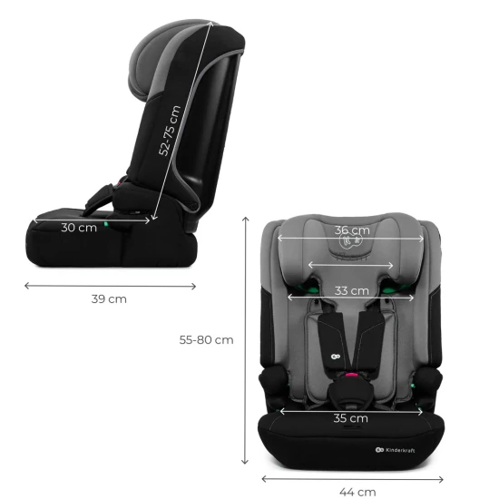 Autosedačka I-Comfy i-Size (76 do 150 cm) Dark Grey Kinderkraft KCICOM00DGR0000