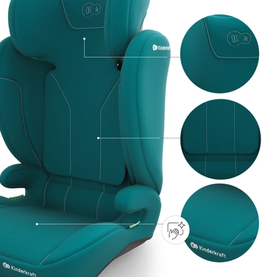 Autosedačka i-Spark 2 Plus i-Size (100-150 cm) Green Kinderkraft KCISPA02GREPL00