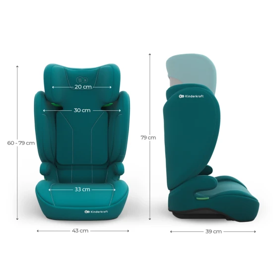 Autosedačka i-Spark 2 Plus i-Size (100-150 cm) Green Kinderkraft KCISPA02GREPL00