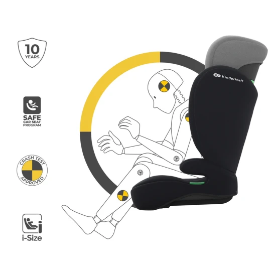 Autosedačka i-Spark 2 Plus i-Size (100-150 cm) Grey Kinderkraft KCISPA02GRYPL00