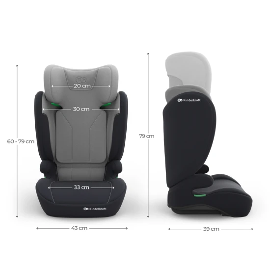 Autosedačka i-Spark 2 Plus i-Size (100-150 cm) Grey Kinderkraft KCISPA02GRYPL00