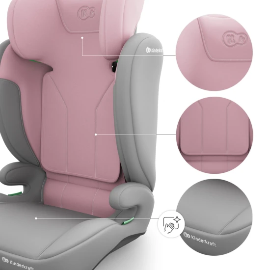 Autosedačka i-Spark 2 Plus i-Size (100-150 cm) Pink Kinderkraft KCISPA02PNKPL00
