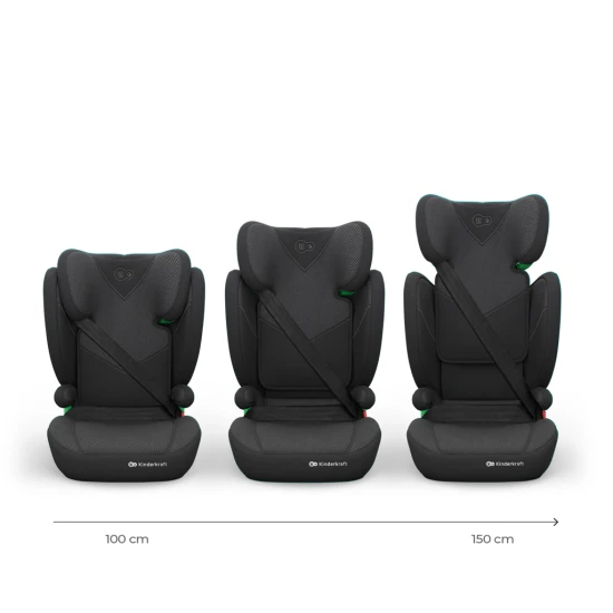 Autosedačka Junior Fix 2 Plus (100-150 cm) Black Kinderkraft KCJUFI20BLKPL0N