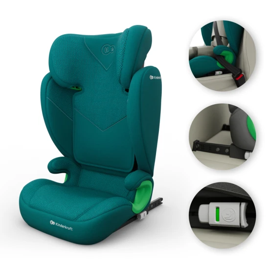 Autosedačka Junior Fix 2 Plus (100-150 cm) Green Kinderkraft KCJUFI20GREPL0N