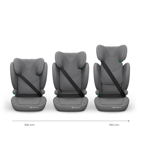 Autosedačka Junior Fix 2 Plus (100-150 cm) Grey Kinderkraft KCJUFI20GRYPL0N
