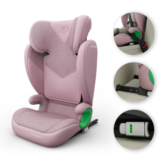 Autosedačka Junior Fix 2 Plus (100-150 cm) Pink Kinderkraft KCJUFI20PNKPL0N