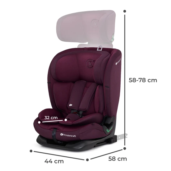 Autosedačka Oneto3 i-Size 76-150cm + Isofix Cherry pearl Kinderkraft KCONE300RED0000