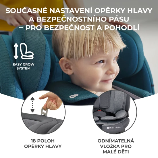 Autosedačka Oneto3 i-Size 76-150cm + Isofix Cherry pearl Kinderkraft KCONE300RED0000