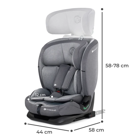 Autosedačka Oneto3 i-Size 76-150cm + Isofix Cool grey Kinderkraft KCONE300GRY0000