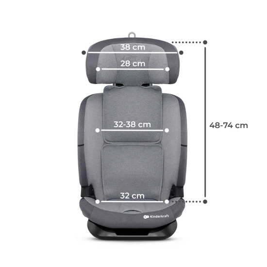 Autosedačka Oneto3 i-Size 76-150cm + Isofix Cool grey Kinderkraft KCONE300GRY0000