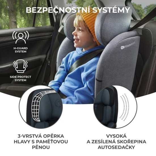 Autosedačka Oneto3 i-Size 76-150cm + Isofix Graphite black Kinderkraft KCONE300BLK0000