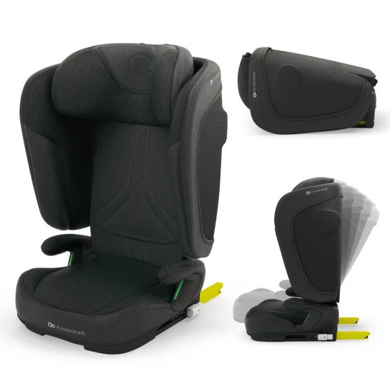 Autosedačka skladacia Unity 2 I-Size (100-150 cm) Black Kinderkraft KCUNIT02BLK0000