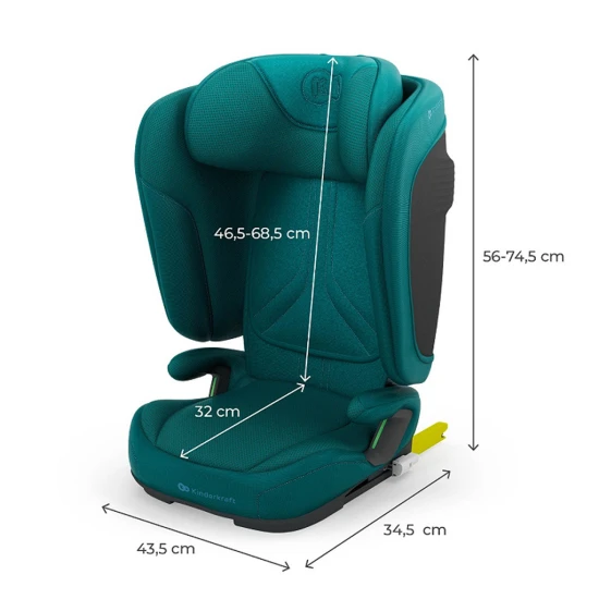 Autosedačka skladacia Unity 2 I-Size Green Kinderkraft KCUNIT02GRE0000