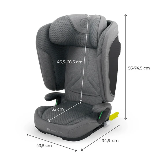 Autosedačka skladacia Unity 2 I-Size Grey Kinderkraft KCUNIT02GRY0000